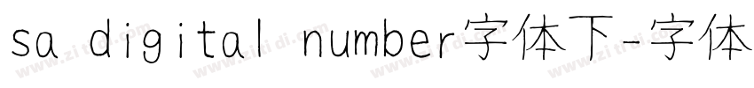 sa digital number字体下字体转换